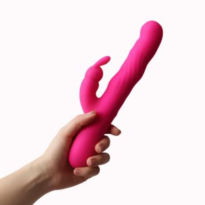 Spiral Stripes Serpentine Rabbit Vibrator – vibrator for women detail 11