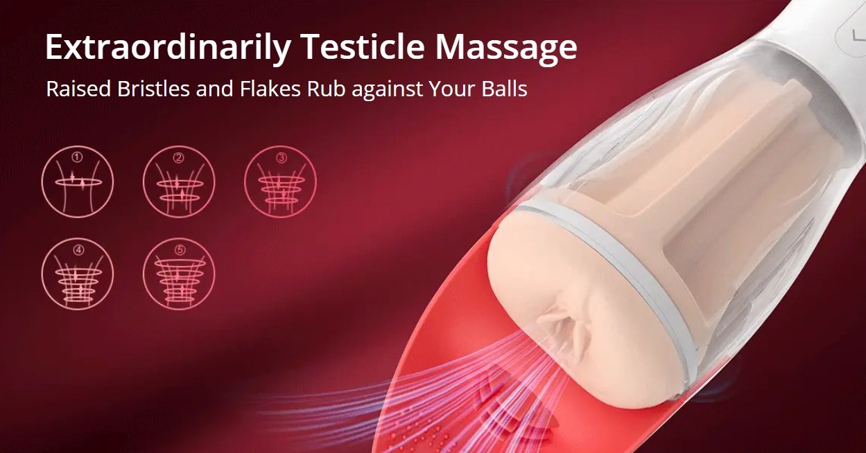 Automatic Blowjob Male Masturbator with Testicle Massage – male masturbator – product detail 2
