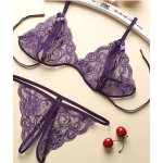 Sexy Fishnet Lingerie Set Long Sleeve Off Shoulder Bra – sexy lingerie detail 3