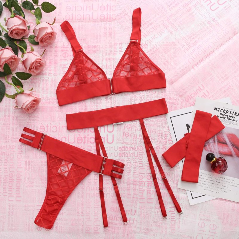 See Through Mesh Lingerie Set Ladies Sexy Panty – sexy lingerie detail 5