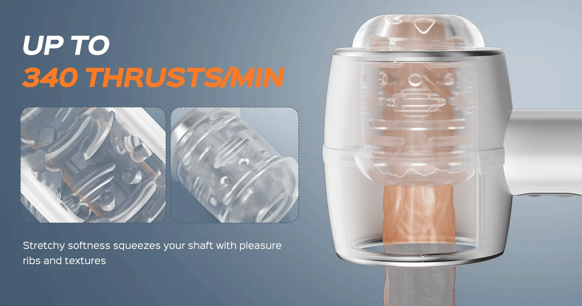 Open-Ended Handheld Automatic Thrusting Male Masturbator – male masturbator – product detail 2