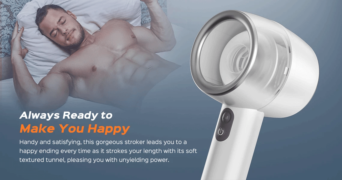 Open-Ended Handheld Automatic Thrusting Male Masturbator – male masturbator