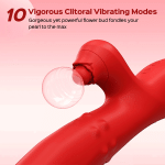 Tapping Rabbit Vibrator with Sliding Beads Ring – vibrator for women detail 5