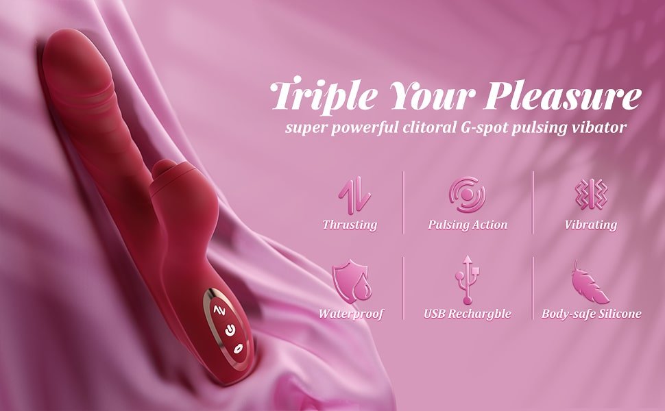 4 In 1 G Spot Thrusting & Sucking Vibrator Clitoral Stimulator – vibrator for women – product detail 2