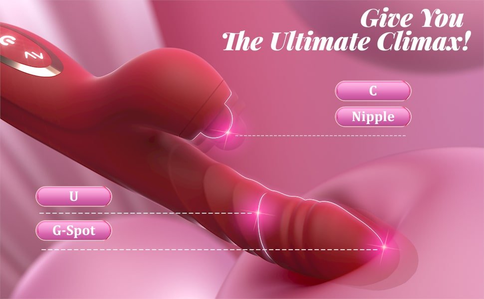 4 In 1 G Spot Thrusting & Sucking Vibrator Clitoral Stimulator – vibrator for women – product detail 3