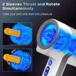 Double-Ended Handheld Vibrating Thrusting & Rotating Automatic Male Masturbator – male masturbator detail 8
