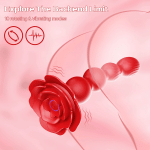 Remote Control Rose Rotating Beads Butt Plug Vibrator – anal toy detail 5
