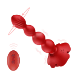 Remote Control Rose Rotating Beads Butt Plug Vibrator – anal toy detail 8