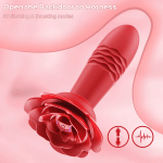 Remote Control Rose Thrusting Vibrating Anal Plug – anal toy detail 6