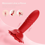 Remote Control Rose Thrusting Vibrating Anal Plug – anal toy detail 4