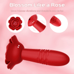Remote Control Rose Thrusting Vibrating Anal Plug – anal toy detail 3
