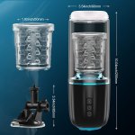 Hands-free Thrusting & Rotating Male Masturbator – male masturbator detail 4