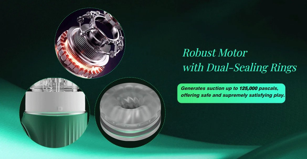 Automatic Vibrating Sucking Rotating & Thrusting Male Masturbator – male masturbator – product detail 4