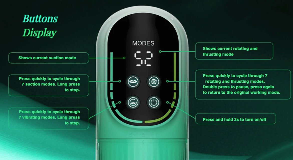 Automatic Vibrating Sucking Rotating & Thrusting Male Masturbator – male masturbator – product detail 7
