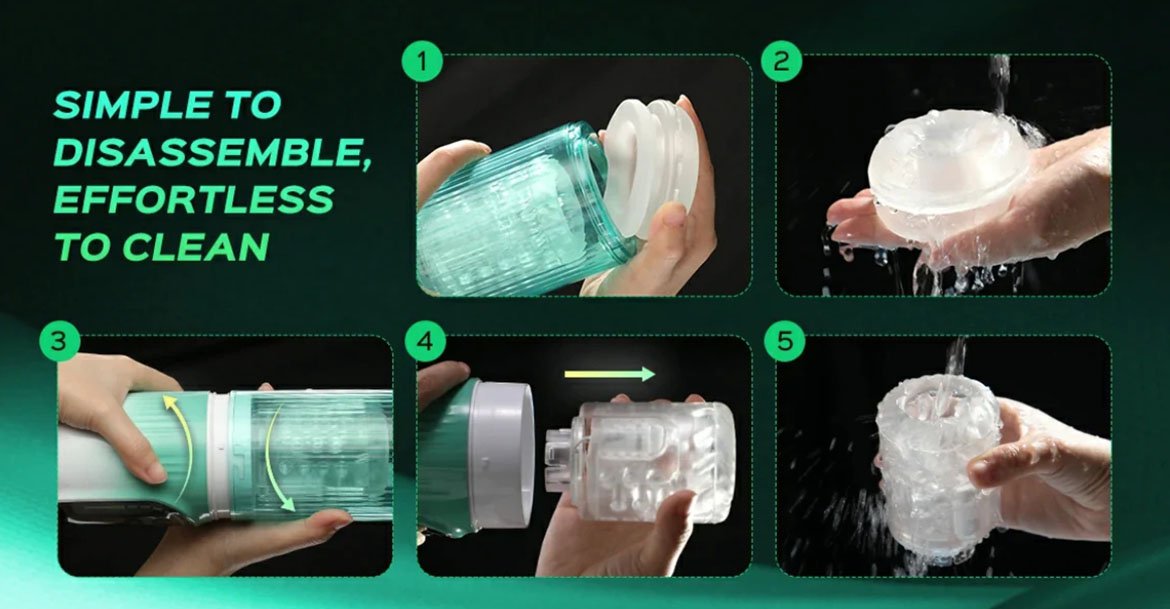 Automatic Vibrating Sucking Rotating & Thrusting Male Masturbator – male masturbator – product detail 8