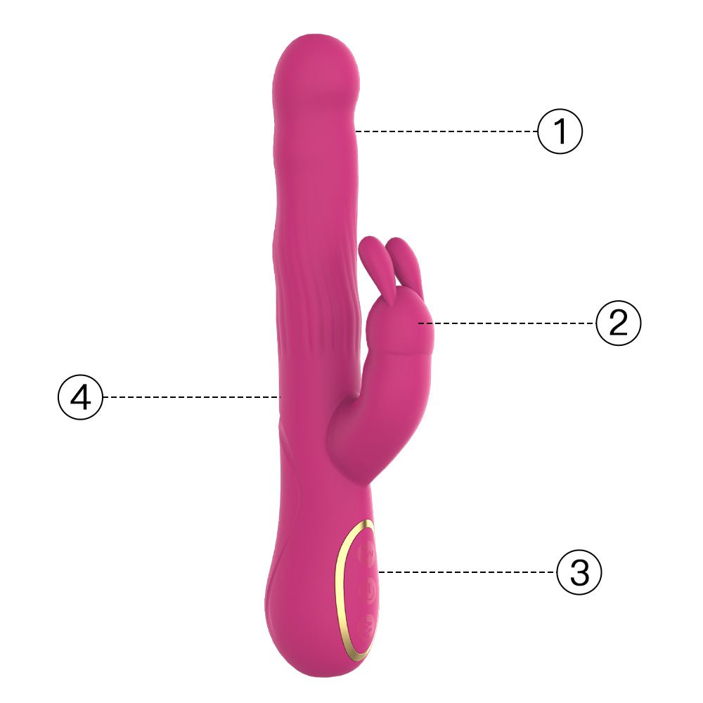 Spiral Stripes Serpentine Rabbit Vibrator – vibrator for women – product detail 4