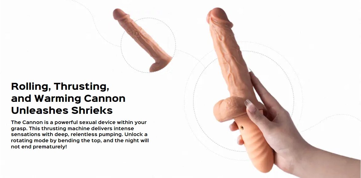 CANNON 10 Inch Dildo Handheld Sex Machine – realistic dildo – product detail 2