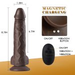 Thrusting Rotating Vibrating Realistic Black Dildo 8.70 Inch – realistic dildo detail 7