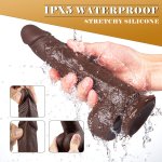 Thrusting Rotating Vibrating Realistic Black Dildo 8.70 Inch – realistic dildo detail 6