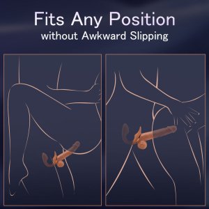 Vibrating Clitoral Strap Dildo Rabbit Ear 6.53 In – realistic dildo detail 12