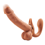 Vibrating Clitoral Strap Dildo Rabbit Ear 6.53 In – realistic dildo detail 13