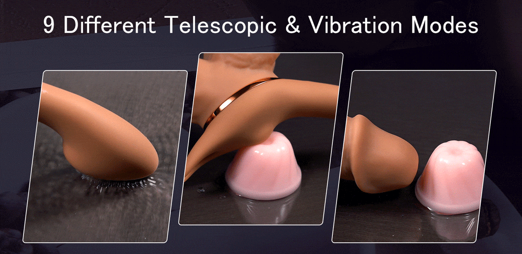 Vibrating Clitoral Strap Dildo Rabbit Ear 6.53 In – realistic dildo – product detail 2