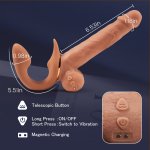 Vibrating Clitoral Strap Dildo Rabbit Ear 6.53 In – realistic dildo detail 10