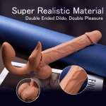 Vibrating Clitoral Strap Dildo Rabbit Ear 6.53 In – realistic dildo detail 9
