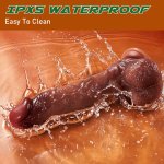 Telescoping Swinging Realistic Dildo Vibrator 8.86 Inch – realistic dildo detail 5