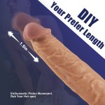 Pink Glans Thrusting Vibrating Heating LifeLike Dildo 8.66 Inch – realistic dildo detail 4