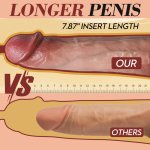Thrusting Vibrating Heating Lifelike Dildo – realistic dildo detail 8
