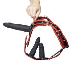 TRIPLE THRILL Strap-on Dildos Harness Kit – realistic dildo detail 8