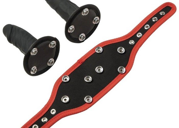 A dildo and harness kit product shown for safe first-use preparation.