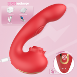 3-in-1 Sucking and Tapping Rabbit Vibrator, Silicone G-Spot Stimulator