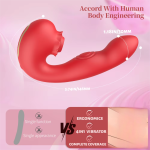3-in-1 Sucking and Tapping Rabbit Vibrator, Silicone G-Spot Stimulator