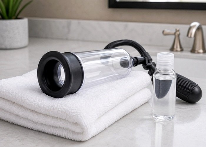 A clean toy drying on a folded towel with a storage pouch nearby after a careful wipe-down routine.