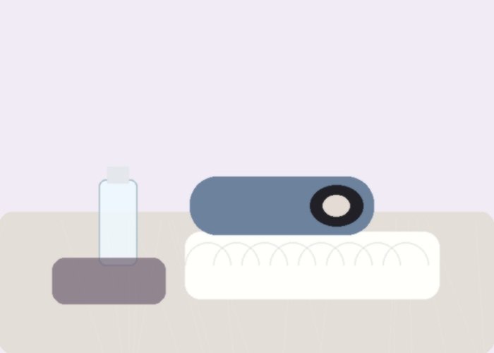A rinsed sleeve and drying towel set up to check for trapped moisture after washing.