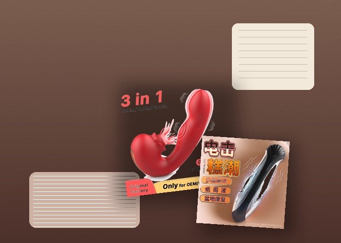 A realistic bullet vibrator, charger, pouch, folded towel, and travel case arranged on a nightstand for a travel checklist guide.