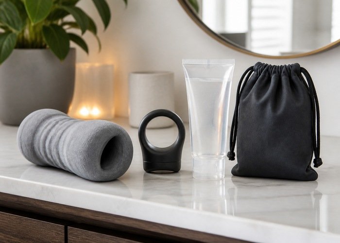 Product scene for How to Stop a Penis Sleeve From Slipping: Fit, Lube Placement, and Base Loops