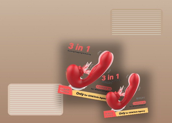 A realistic compact vibrator, lubricant, folded towel, and pouch arranged on bedding for a tapping versus pulse vibration guide.