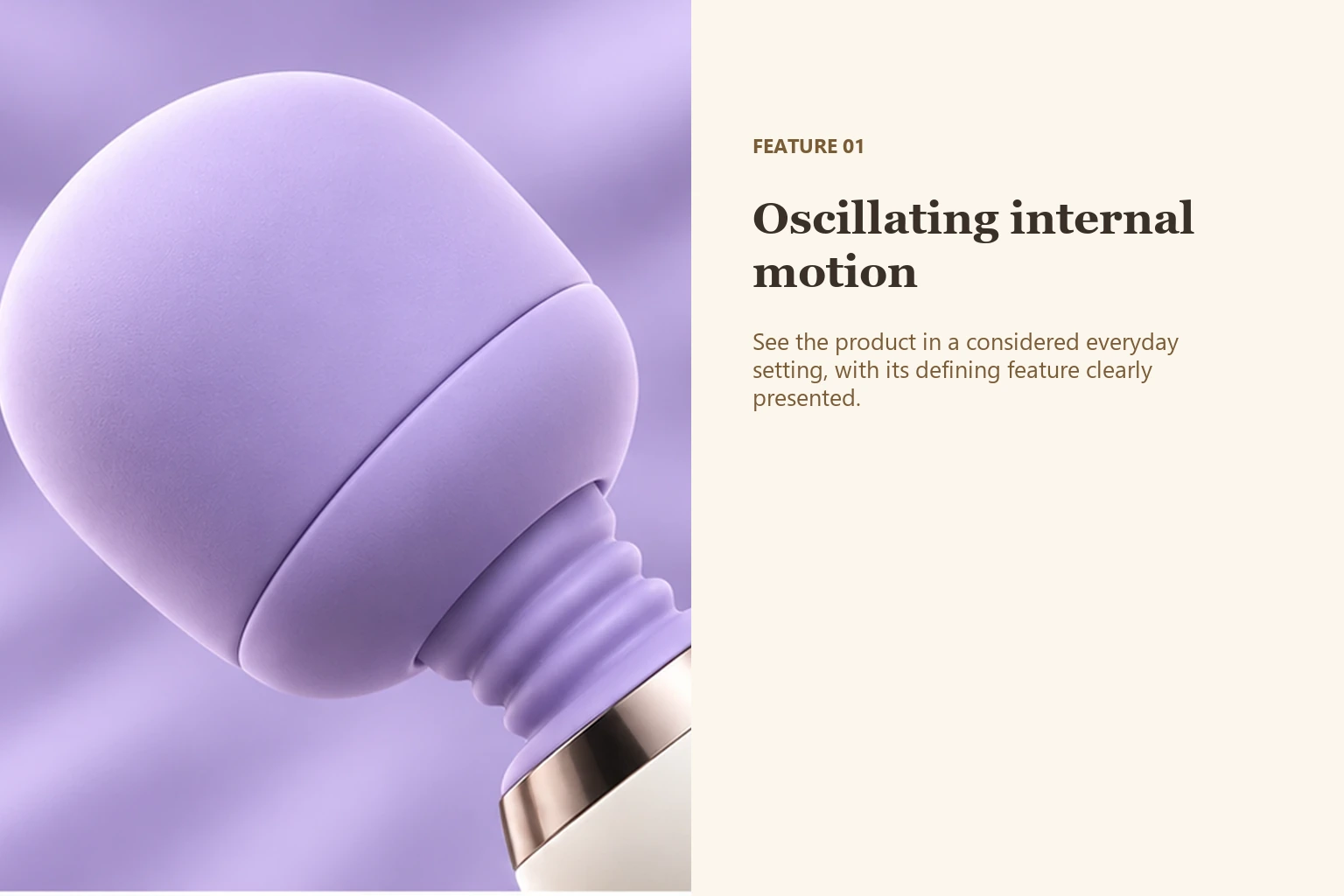 Rechargeable Oscillating Wand Vibrator Oscillating internal motion