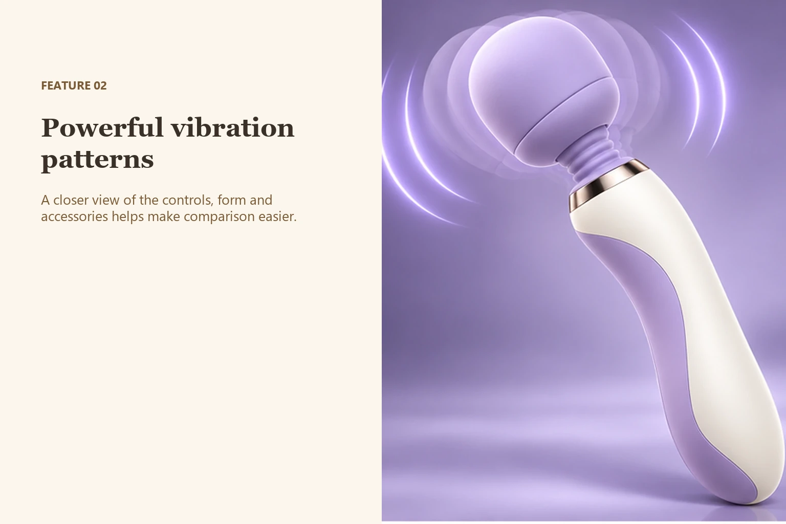 Rechargeable Oscillating Wand Vibrator Powerful vibration patterns