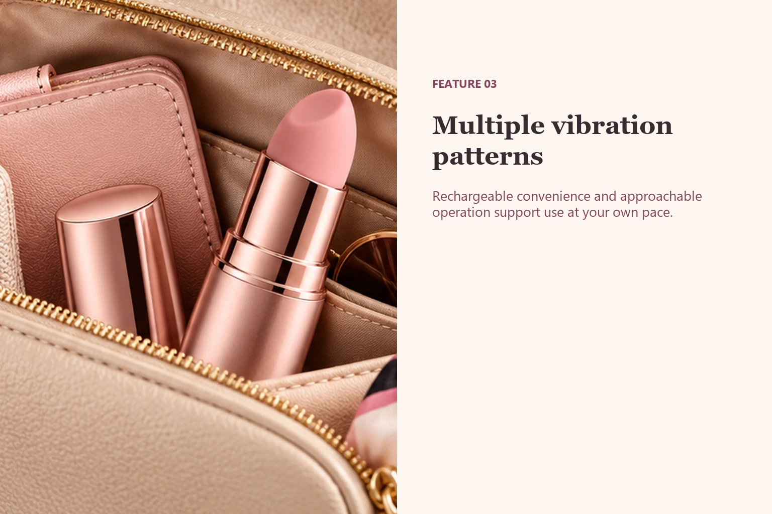 Lipstick Mini Travel Vibrator Multiple vibration patterns