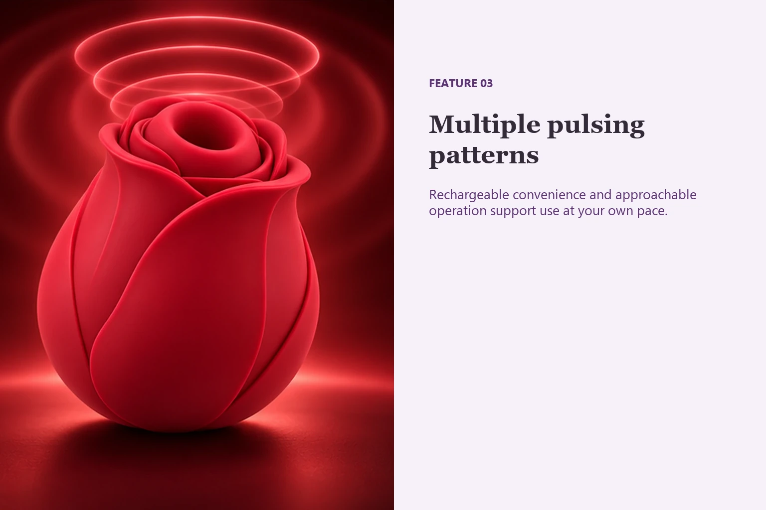 Beauty Egg Rose Suction Stimulator Multiple pulsing patterns