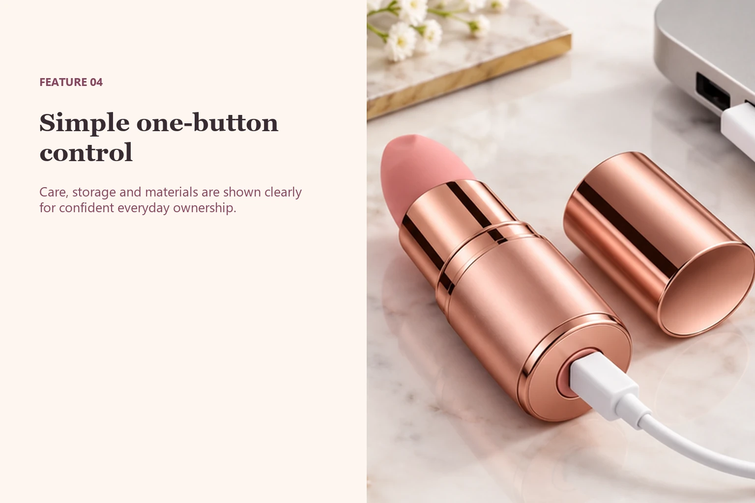 Lipstick Mini Travel Vibrator Simple one-button control