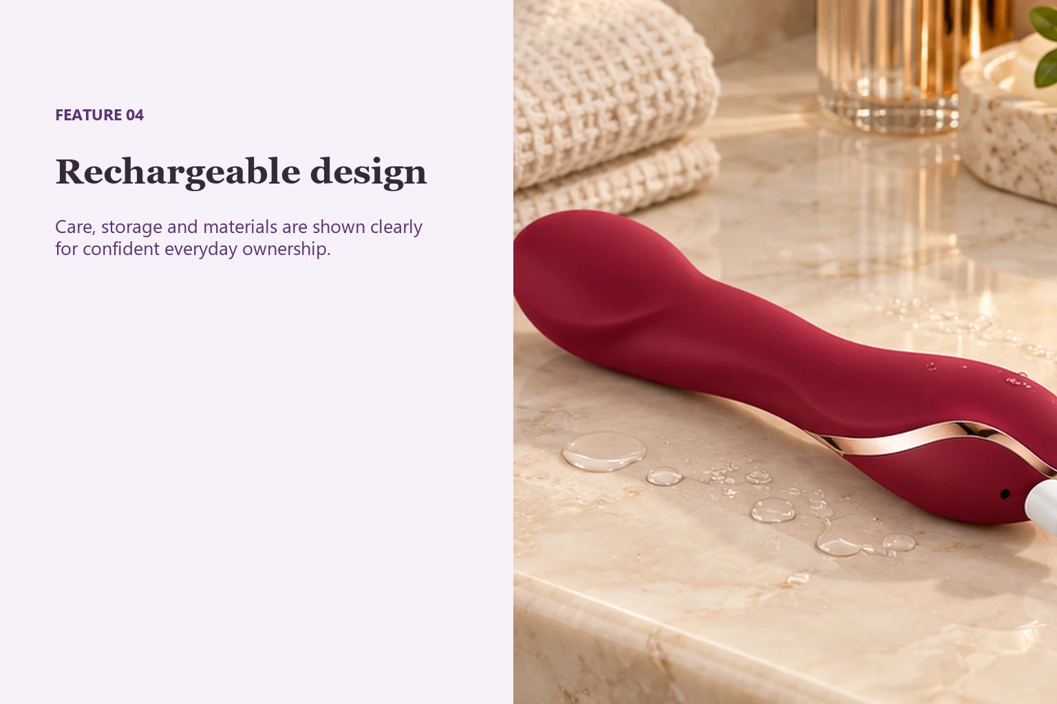 Silicone Realistic Rechargeable Vibrator Rechargeable design