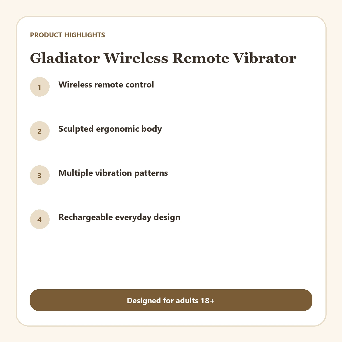 Gladiator Wireless Remote Vibrator — Gladiator Wireless Remote Vibrator gallery image 6