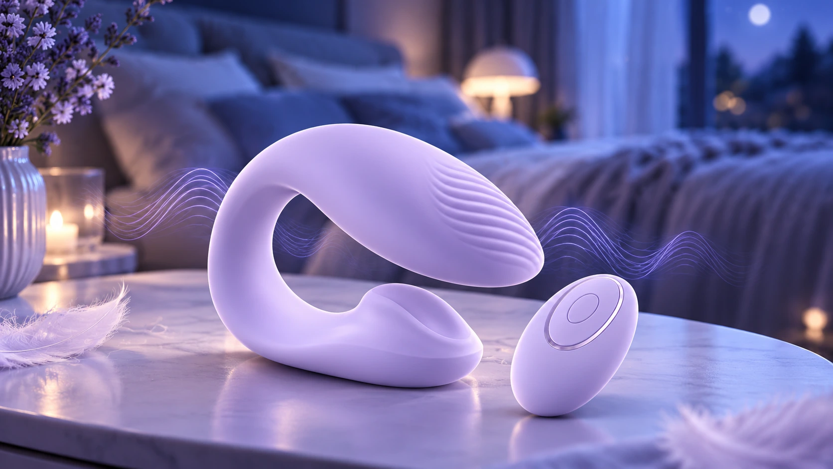 Quiet nighttime personal wellness setting