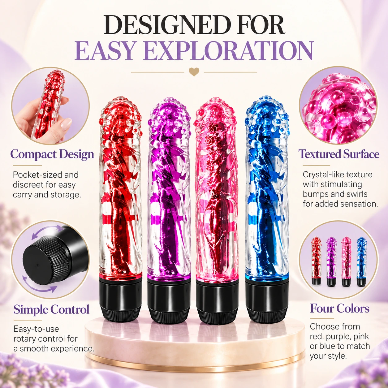 Compact design texture simple control and four color features