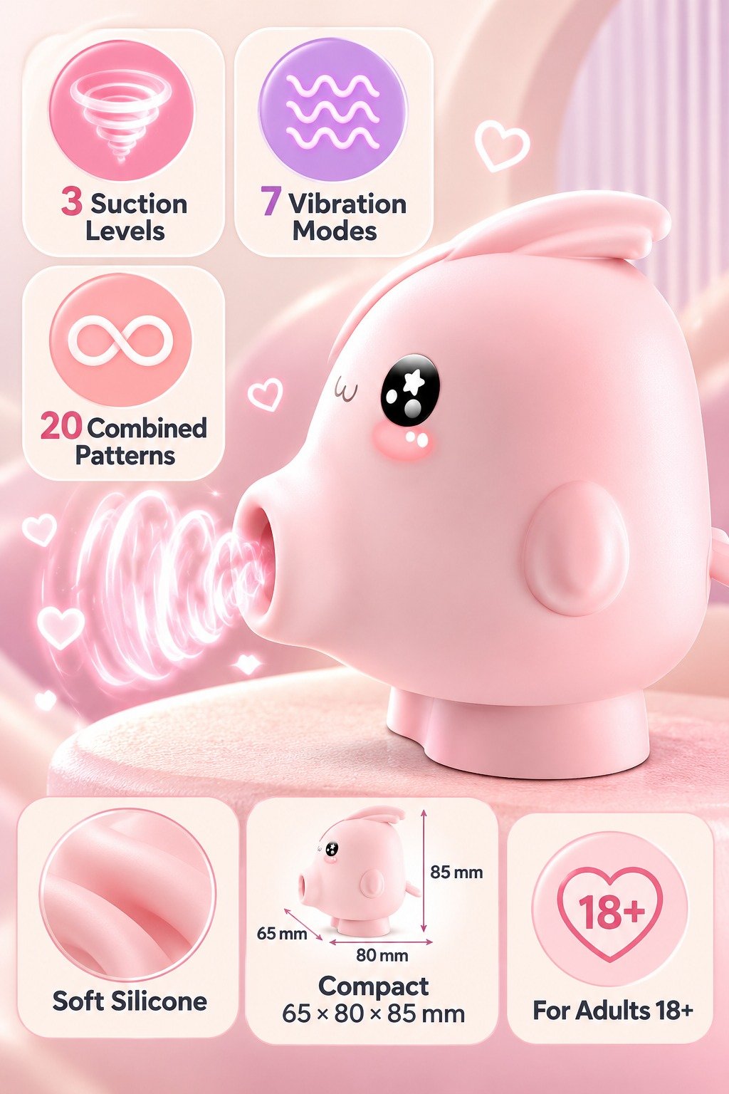 Cute bird suction and vibration stimulator English product overview